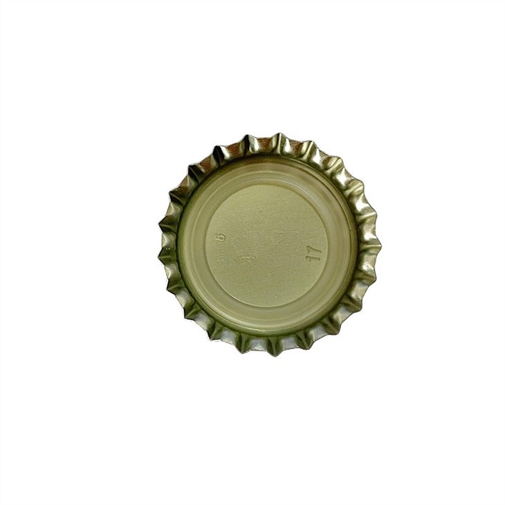liner side of metal screw cap for glass bottle